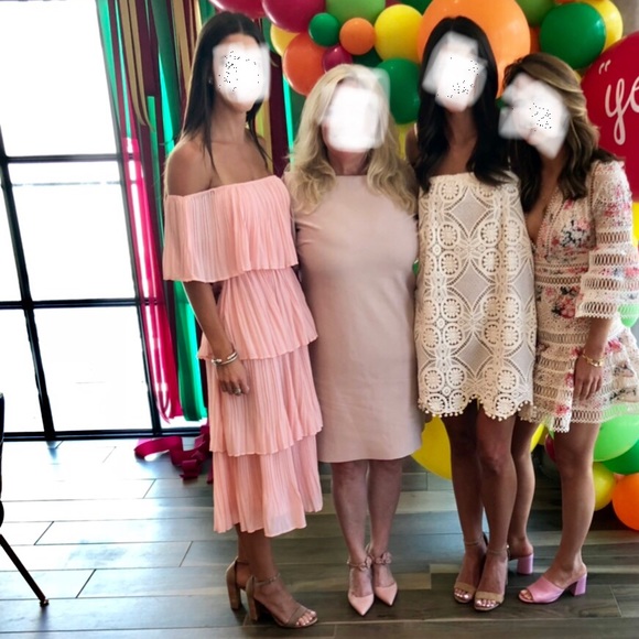 tiered pleated midi dress